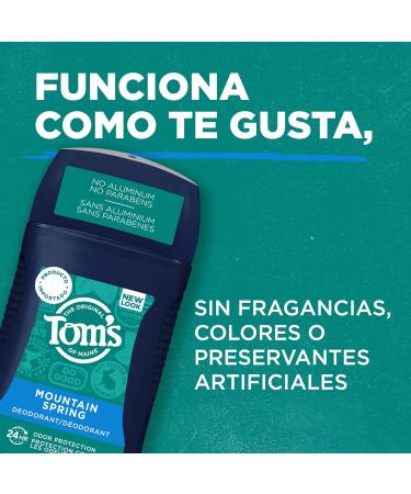 Tom's of Maine Deodorant for Men Mountain Spring 2.8 oz - Buy Online on GoSupps.com
