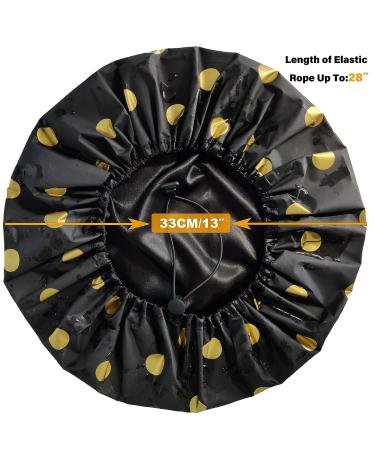 Adjustable Satin Lined Shower Cap for Curly Hair | Waterproof & Large | 100% Silky Satin Interior | Hair Protection for Women and Men - Buy Online on GoSupps.com