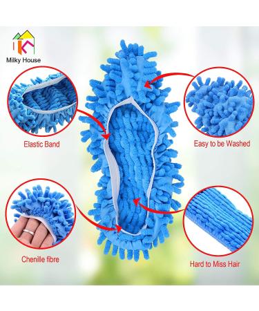 Microfiber Mop Slippers - 10 Pack, Washable & Reusable, Multicolored - Perfect for Sweeping & Polishing Floors in House, Office, Bathroom & Kitchen - Men & Women - Buy Online on GoSupps.com