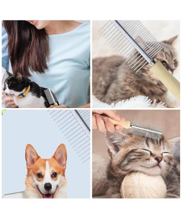 2-Piece Wooden Flea Comb Set for Cats & Dogs - Double Ridge Design for Healthy Fur & Easy Grooming - Buy Online on GoSupps.com