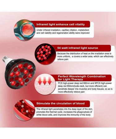 HYUNLAI Red Light Therapy Lamp 660nm & 850nm for Skin & Pain Relief - 1 Count - Buy Online on GoSupps.com