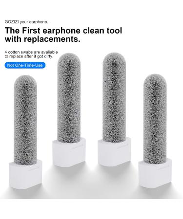 4-in-1 Airpods Cleaner Kit with Cleaning Pen, Pod Pick, and 5 Replacement Foam Tips - Earphone Cleaning Tool for Airpod Pro and Bluetooth Earbuds - Buy Online on GoSupps.com