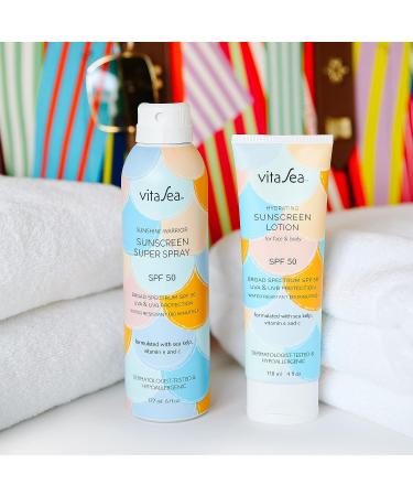 Noodle & Boo Vita Sea Hydrating Sunscreen Lotion SPF 50 | UVA & UVB Protection | Reef Friendly Formula with Sea Kelp and Vitamins E & C | 4 Fl Oz - Buy Online on GoSupps.com