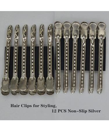 12-Pcs Anti-Slip Duckbill Hair Clips for Styling - White - Buy Online on GoSupps.com