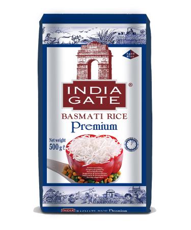 INDIA GATE Premium Basmati Rice Fine aromatic long grain rice from India fine long grain (1 x 500 g) 500 g (1 pack) - Buy Online on GoSupps.com