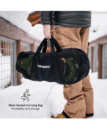 Retrospec Drifter Snowshoes - Aluminum Frames, Double-Ratchet Binding System - Olive 25 Inch - Carry Bag - Adults & Children - Buy Online on GoSupps.com