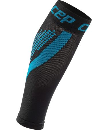 CEP Nighttech Calf Sleeve 2.0 - Reflective Women's Compression Leg Gums | Black/Blue | Size II - Buy Online on GoSupps.com