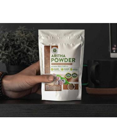 Buy Soapnut Powder (Aritha) - 100g | 100% Natural Organic Hair & Skin Conditioner | Non-GMO & Raw - Buy Online on GoSupps.com