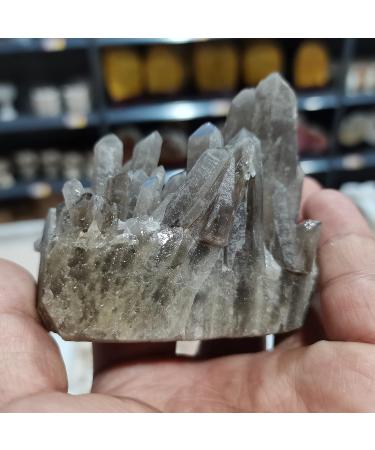 Reiki Crystal 200-300g Natural Tea Crystal Cluster Specimen Smokey Quartz Stones for Teaching Dream Home Decor Can be Used for Crystal Cluster - Buy Online on GoSupps.com