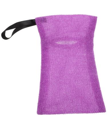 FOMIYES Bath Bag Shampoo Soap Nylon Net Bag Purple Thicken
