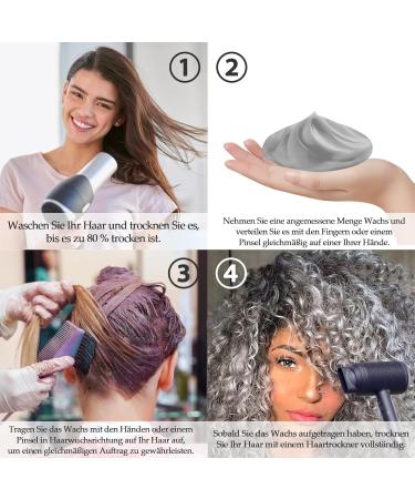 EONFAVE Temporary silver-gray hair color 2.8 ounces styling wax for men and women instant cream for natural hair for cosplay parties - Buy Online on GoSupps.com