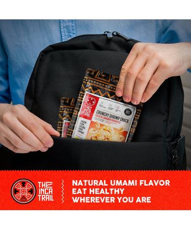 Inca Trail Spicy Shell-On Shrimp Snack - Gluten Free & Organic - High Protein Umami Seafood - 1oz - Buy Online on GoSupps.com
