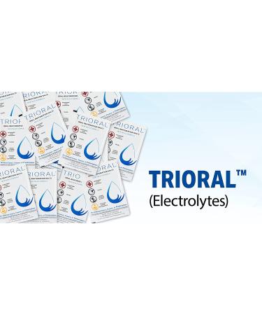 TRIORAL Oral Rehydration Salts ORS - 15 One Liter Packets, WHO New Formula - Electrolyte Replacement for Food Poisoning, Hangovers, Diarrhea - Buy Online on GoSupps.com