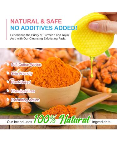 Turmeric & Kojic Acid Cleansing Pads - Gentle Daily Skincare for Face & Body | 40 Count Pack of 2 - International Shipping Available - Buy Online on GoSupps.com