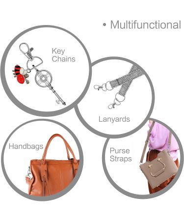 80 Pack Silver Lanyard Swivel Snap D Ring Hooks for Crafts and Purse Hardware (1.5 L X 0.75 W) - Buy Online on GoSupps.com