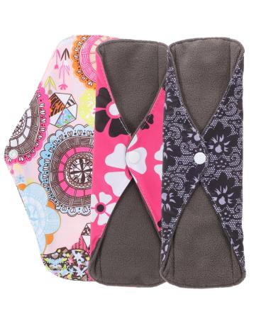 Toile Napkin Aunt Towel Reusable Cotton Period Pads Gasket Charcoal Female Napkin Outdoor Napkin Women Menstrual Pad Incontinence Pad Printed Fabric Gasket
