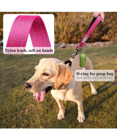 Vivaglory Short Dog Leash - 32cm Traffic Training Lines for Medium & Large Dogs - Pink | Durable & Stylish - Buy Online on GoSupps.com