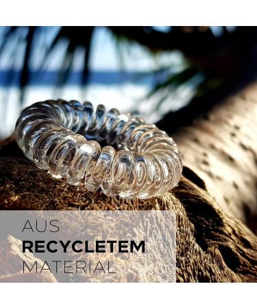 Reskthetic High-Quality Transparent Spiral Hair Tie - Eco-Friendly & Gentle for Women & Girls (4x4 cm) - Buy Online on GoSupps.com