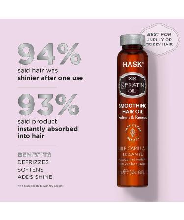 HASK Keratin Protein Smoothing Shine Oil Vial 18ml - 0.612 Fl Oz | HAS0023175 - Buy Online on GoSupps.com