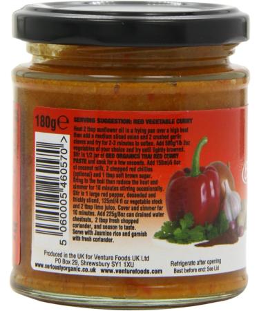 Geo Organics - Organic Thai Red Curry Paste - 180g x 6 - Buy Online on GoSupps.com
