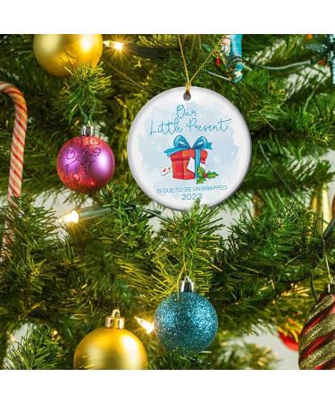 Pregnancy Announcement 2023 - Baby Bump & Expectant Parents Surprise Ceramic Ornament - Buy Online on GoSupps.com