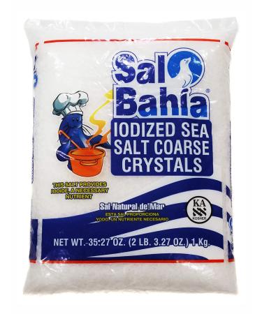 Sal Bahia Iodized Sea Salt Coarse Crystals 35.27oz 2.2 Pound (Pack of 1) - Buy Online on GoSupps.com