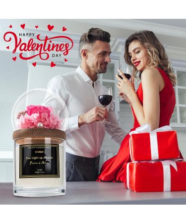 Vanilla Scented Candles Gift Set for Women - Aromatherapy 14oz Soy Candles with Pink Preserved Rose - Perfect Christmas & Birthday Gifts for Moms - Buy Online on GoSupps.com