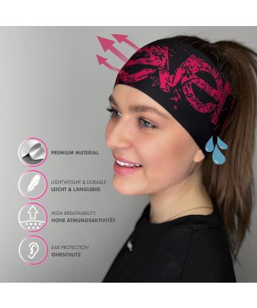 Shop Eleven Sportswear Sportehnsb nder for Running Cycling Hiking Fitness & More | HB Dolomiti | Unisex Accessories for All Ages - Black EVN Flower - Buy Online on GoSupps.com
