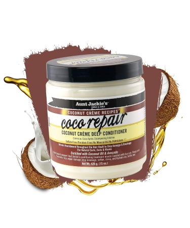 Aunt Jackie's Coconut Cr me Recipes Coco Repair Deep Hair Conditioner - Nourishing Treatment for Natural Curls - 15 oz - Buy Online on GoSupps.com