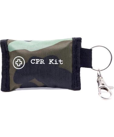 mantuuu CPR Ventilation Mask Set of 2 | Essential First Aid Kit with Disposable Gloves & Key Ring Carabiner - International Shipping Available - Buy Online on GoSupps.com