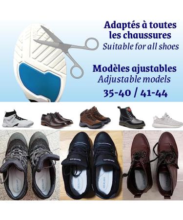 Orthopedic Gel Insoles for Flat Feet - EU Sizes 41-44 | Pain Relief for Heel Spur & Plantar Fasciitis | Unisex Comfort & Support - Buy Online on GoSupps.com