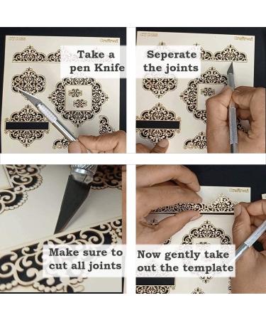 CrafTreat Assorted Laser Cut Wood Frame Embellishments - 5.5X6 Inches - Fancy Oval Chipboard Frames for Card Making and Scrapbooking - Buy Online on GoSupps.com