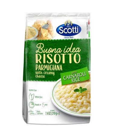Parmesan Cheese, Riso Scotti, Ready Meal, Easy to Cook, Italian Seasoned Risotto, Easy Dinner Side Dish, Just Add Water and Heat, , 7.4 oz, 2-3 servings