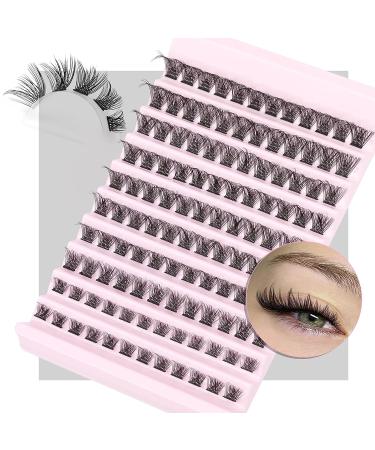 Focipeysa Wispy Cluster Lashes 120pcs | D Curl Fluffy Individual Lashes 8-16mm | Natural Look DIY Eyelash Extensions - Buy Online on GoSupps.com