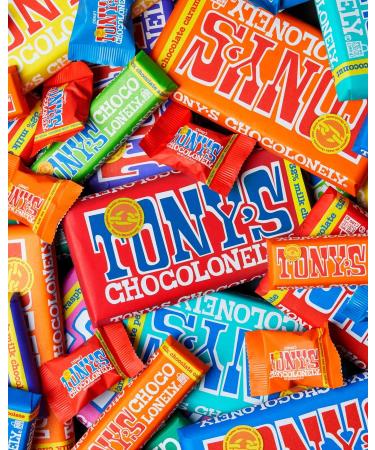 Tony's Chocolonely - Dark Milk Pretzel Caramel - 15 Pieces x 180 Grams - Fair Trade & Slavery Free - Enjoy Guilt Free - Buy Online on GoSupps.com