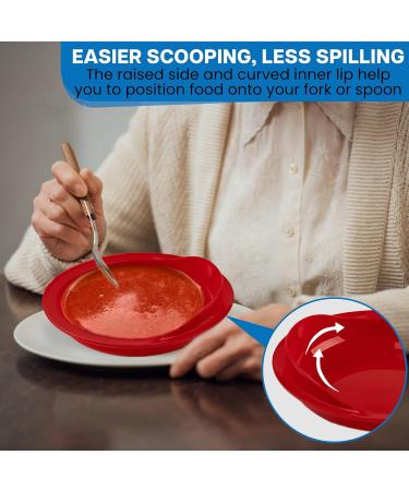 Spill Proof Plate Round Dish Elderly Care Spill Proof Plate with Suction Cup Base Disabled Tableware for Independent Eating Self-Feeding Aid - Buy Online on GoSupps.com