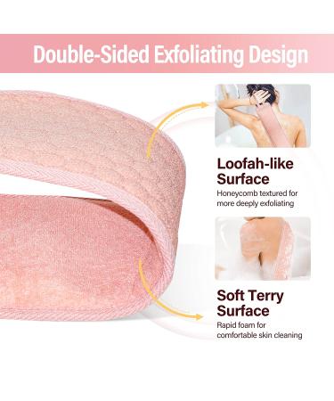 Suntee Exfoliating Back Scrubber & Sponge Pad Set - Deep Clean Shower Bath Scrubber for Women (32.5â€‌ x 3.5â€‌)â€‌ - Buy Online on GoSupps.com