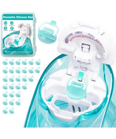 CYOUH 30PCS Reusable Silicone Pads Refills Accessories for Substitute Salt Saline Pods Compatible with Nasal Irrigation System Nasal Care for Easy Operation