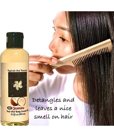 2 Pack Jasmine Oil for Skin Hair & Nails - Multi-Use Body Oil & Roll-On Perfume | Coconut Massage Oil - 3.4 Fl oz & 10ml - Buy Online on GoSupps.com