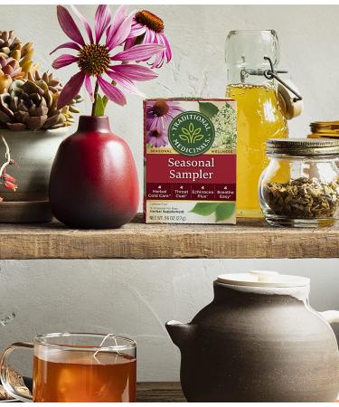 Traditional Medicinals Seasonal Sampler Herbal Tea - 4 Flavor Variety Pack of 3 (48 Tea Bags) - Buy Online on GoSupps.com