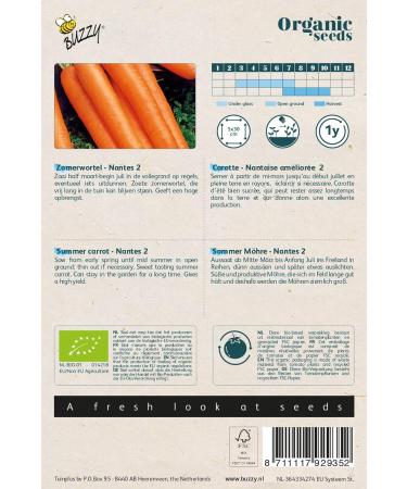 Buzzy Organic Summer carrot Nantes 2(BIO) - Content: approx. 1.5 grams - Buy Online on GoSupps.com