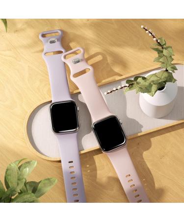 ZALAVER 6 Pack Silicone Bands for Apple Watch 38mm/40mm/41mm - Ultra Series Compatible with iWatch 8 7 6 5 4 3 2 1 SE - Men Women Sport Strap in White/PinkSand/Green/Blue/Lavender/Starlight - Buy Online on GoSupps.com