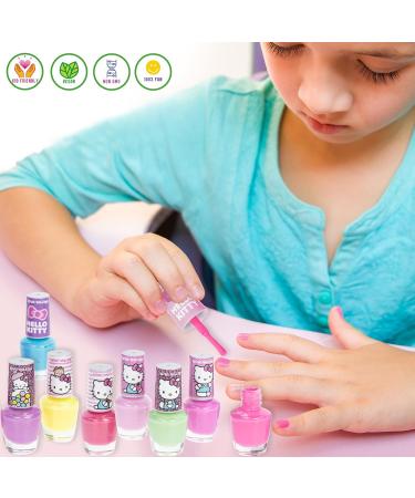Townley Girl Hello Kitty Nail Polish Set - 8 Pack Water-Based Non-Toxic Peel-Off for Kids Ages 3+ | Perfect for Parties & Sleepovers - Buy Online on GoSupps.com