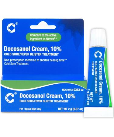 Cosette Cold Sore/Fever Blister Treatment for Face or Lips with Docosanol Cream 10% - Treatment Cream for Cold Sore/Fever Blister - 0.07 oz Tube (6) - Buy Online on GoSupps.com