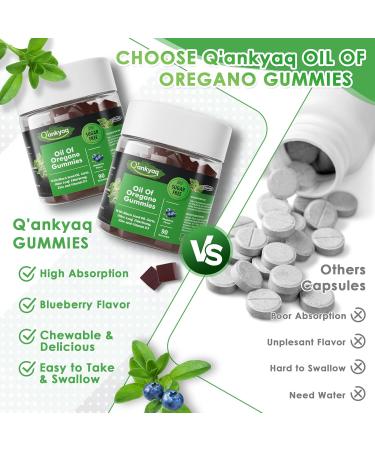 Q'ankyaq Oregano Oil with Black Seed Oil Organic Gummies and NAD 1000mg Drops - Buy Online on GoSupps.com