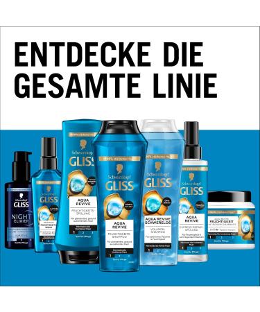 Gliss Aqua Revive 4 in 1 Moisturizing Treatment (400 ml) with HAPTIQ System and Hyaluronic Acid for a Hydrated Hair Feel Hair Mask for Normal to Dry Hair - Buy Online on GoSupps.com