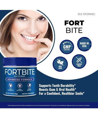 FortBite Tooth Powder Advanced Fort Bite Natural Dental & Gum Support Formula - Maximum Strength All Natural for Fresh Breath Dental Wellness FortBite Tooth Powder Reviews (5 Pack) - Buy Online on GoSupps.com