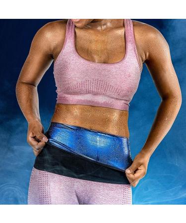 SDKSEOM Sweat Waist Trimmer Sauna Belt for Women - Plus Size Small-Medium - Upgrade Blue for Belly Fat Loss - Buy Online on GoSupps.com