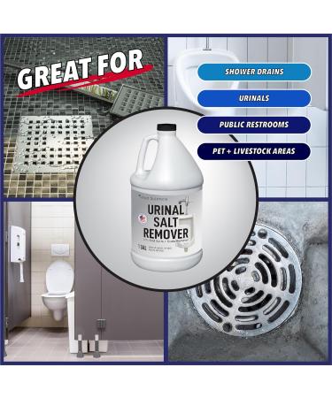Urinal Salt Remover - Effective Uric Acid Scale Remover & Odor Eliminator - 1 Gallon (128 fl oz) - Ideal for International Shipping - Buy Online on GoSupps.com