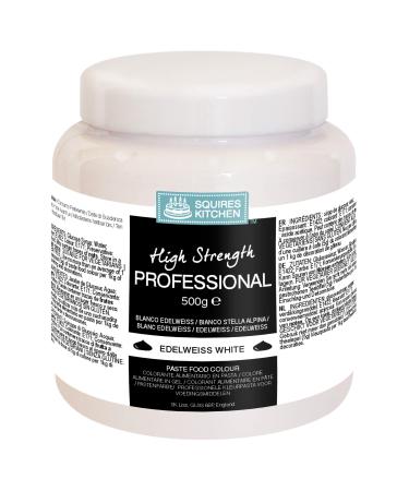 Squires Kitchen Edelweiss White High Strength Edible Food Colour Paste 500g